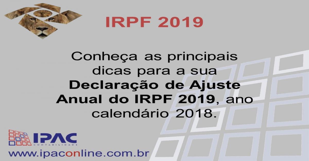 Principais dicas para o IRPF 2019